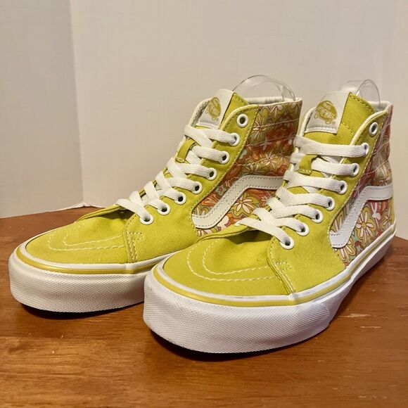 yellow vans high tops womens